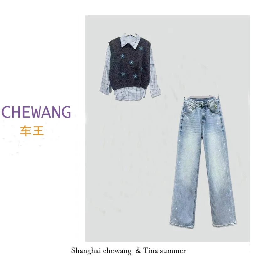 【套装】秋冬季时尚高档两件套设计感时装女装服装9628[GYSS]J