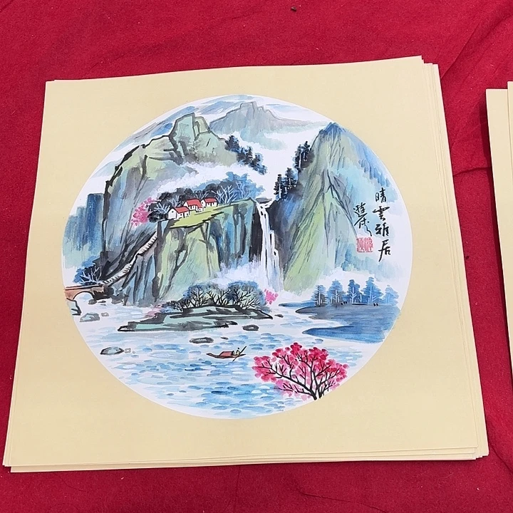 国画花鸟等图案和50.50