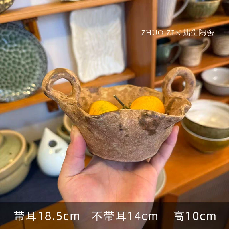《景德镇寻宝》 原创作者手捏器双耳碗  除了有趣没什么用