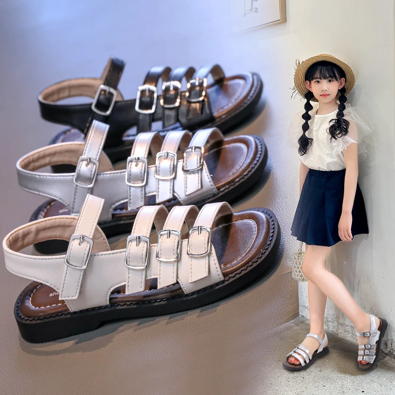 时尚洋气编织女童时装凉鞋2025年春夏季新款儿童休闲鞋男童沙滩鞋