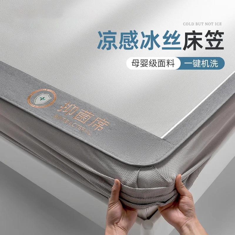 冰丝凉席床笠款可裸睡2025新款夏季床罩床垫保护套罩宿舍防滑床单