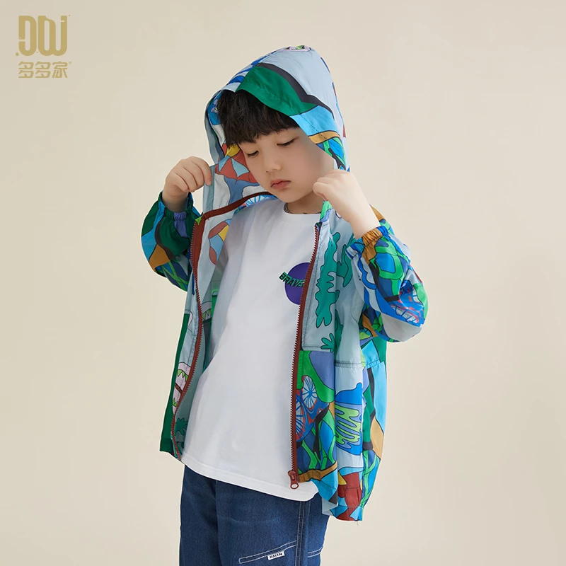 多多家6464 【度假外套.轻柔】中大童轻薄款花色面料外套儿童