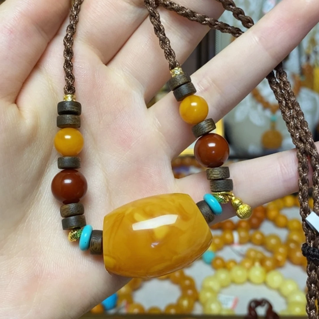 【闪购商品】蜜蜡颈饰未镶嵌开****啦