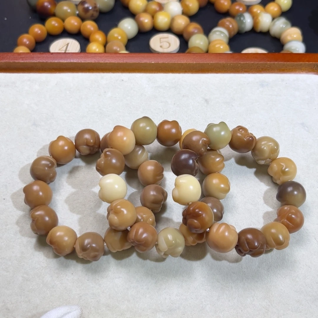 菩提根/象牙果手串爱心猫爪微瑕可挑选