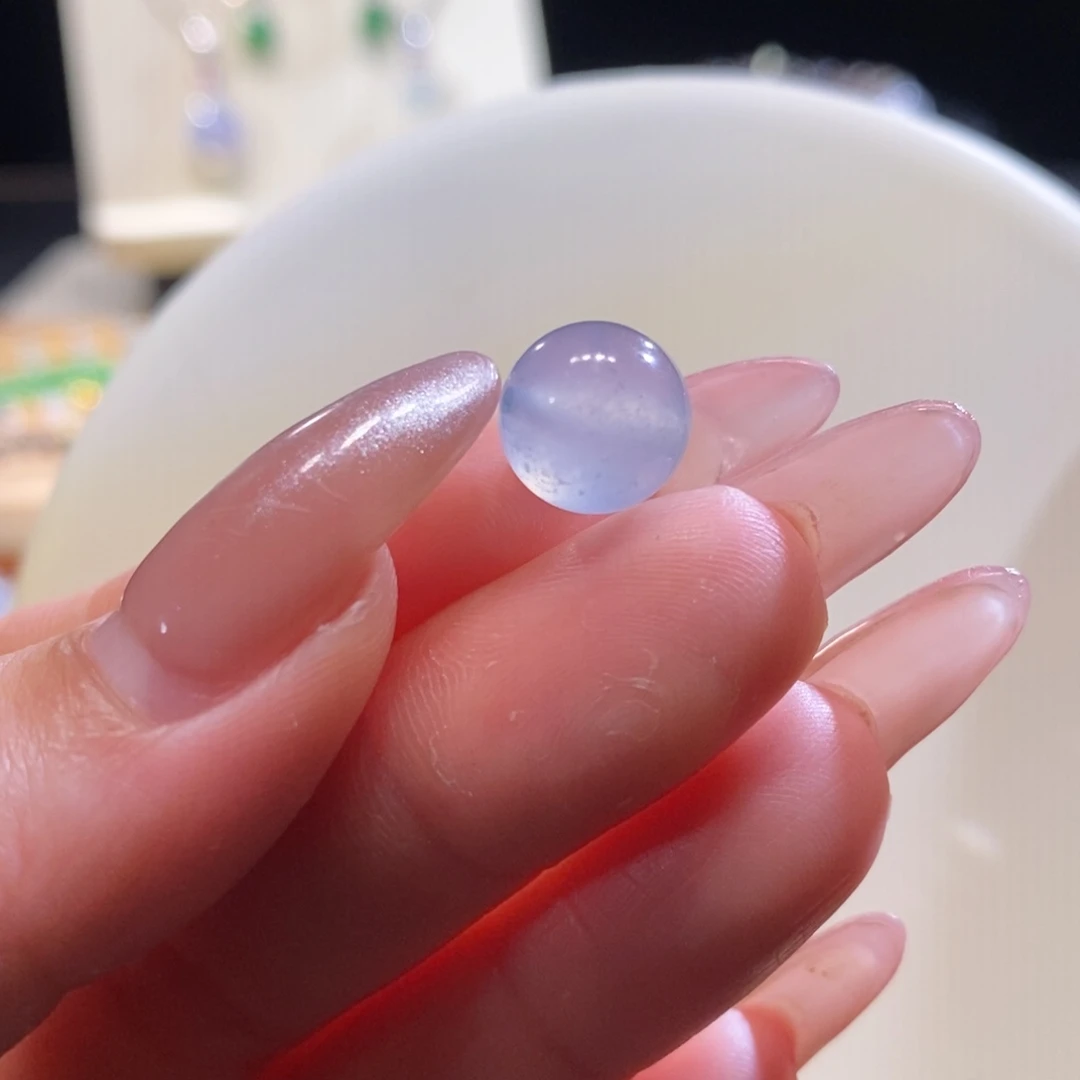 翡翠未镶嵌颈饰翡翠高冰紫珠10.2mm