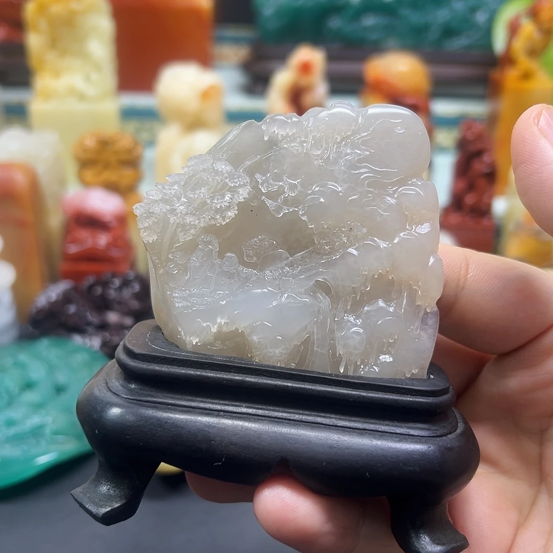 天***7寿山石印章雕刻工艺