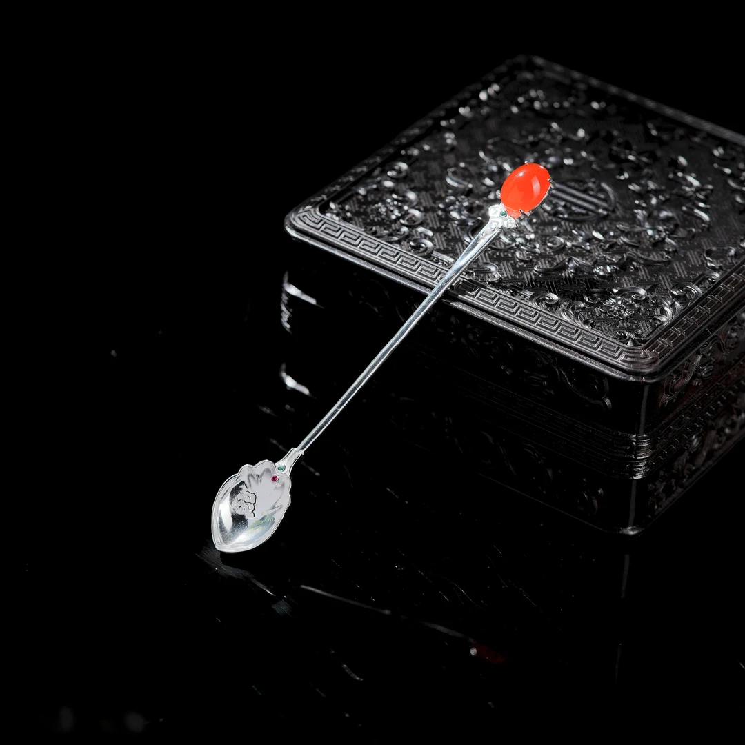 【博姐精选】南红冰红S92522银勺P0100