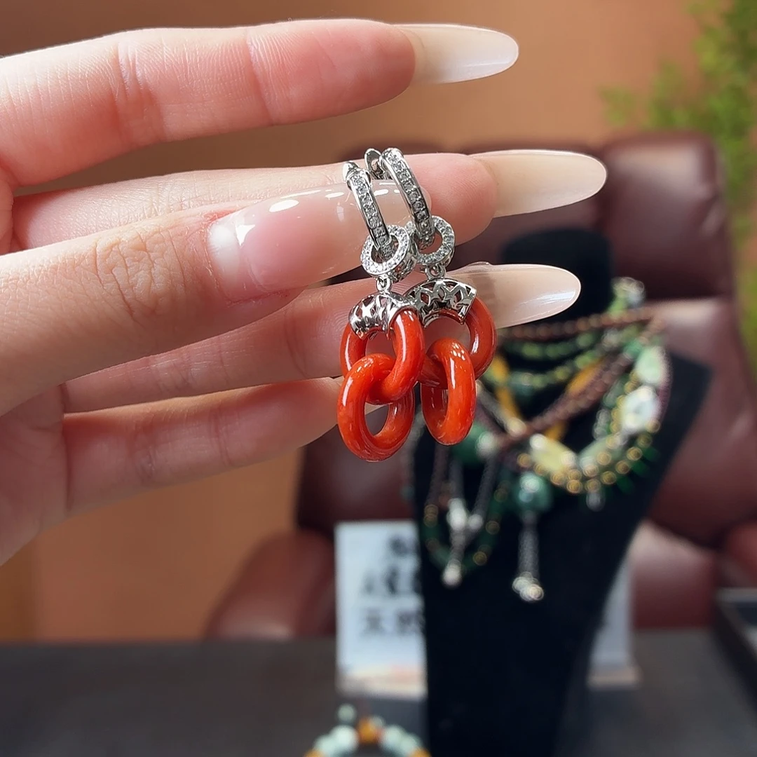 翡翠未镶嵌耳饰耳饰