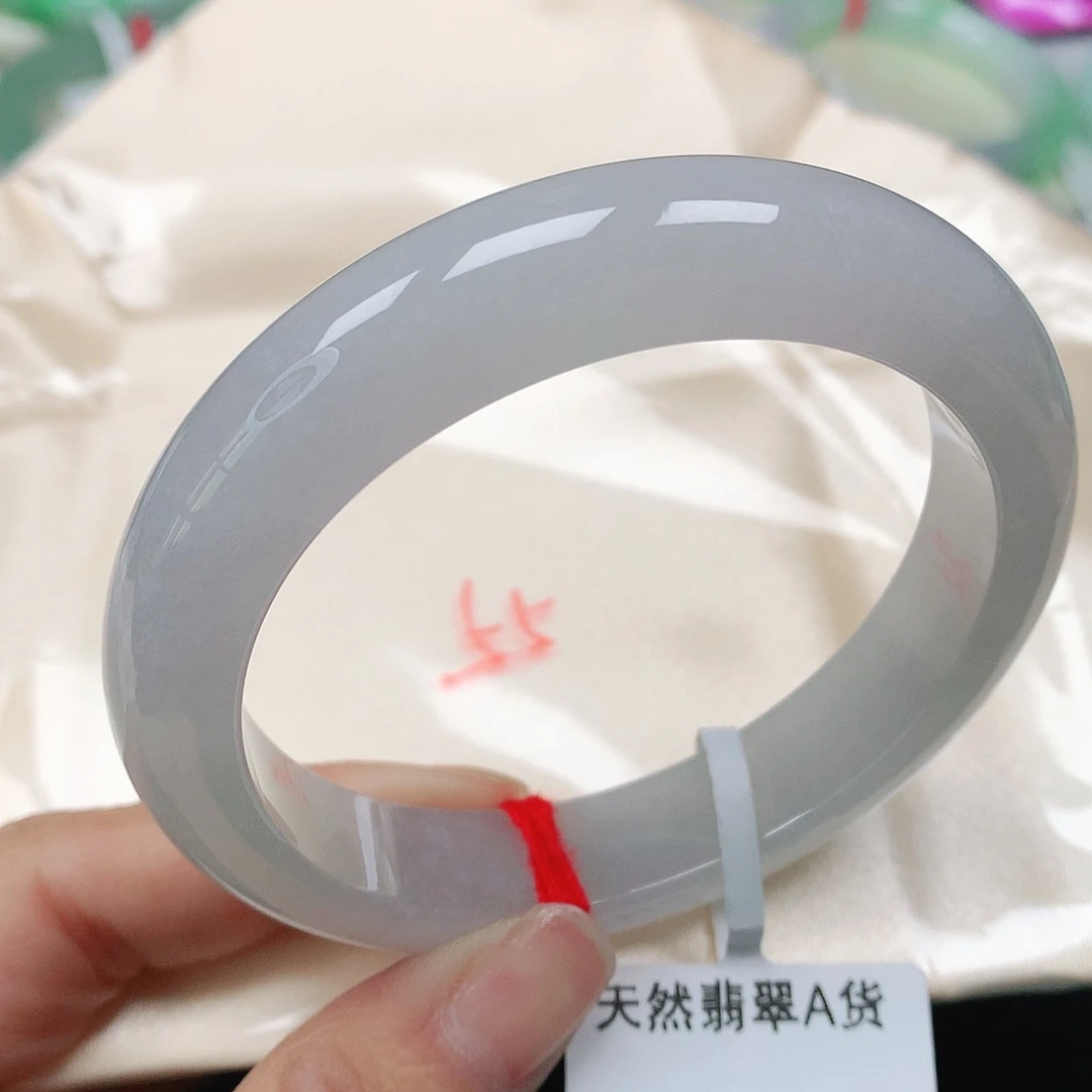 翡翠手镯未镶嵌天然翡翠手镯55