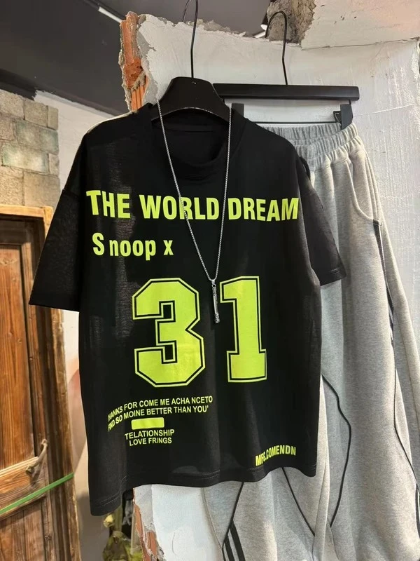 儿童韩版夏季短袖T恤2025新款中大童男童夏装洋气帅气百搭衣服潮