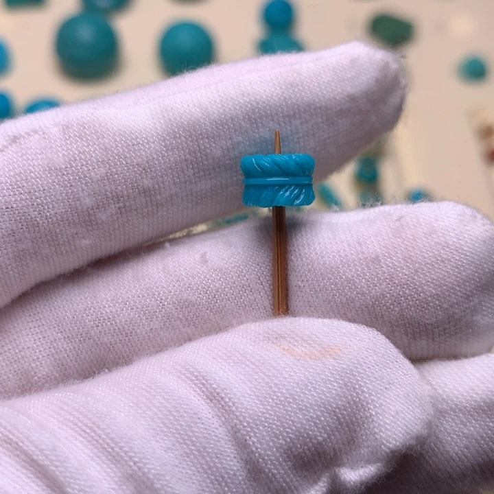 绿松石未镶嵌羽毛8.2