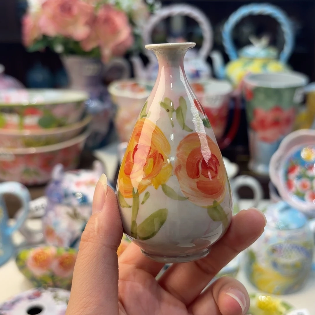 瓷片景德镇手绘高温釉下彩陶瓷茶具
