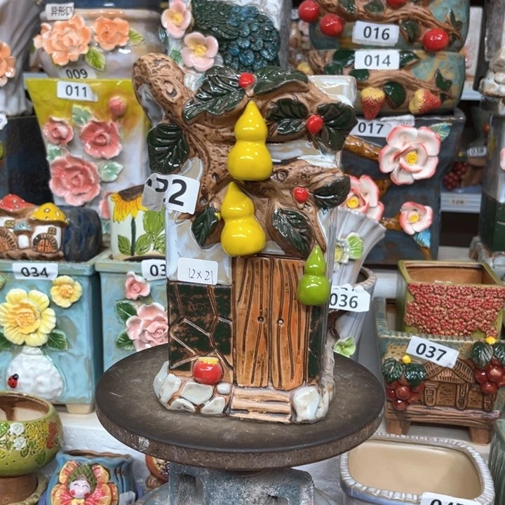 紫砂花盆粗陶材质多肉花盆