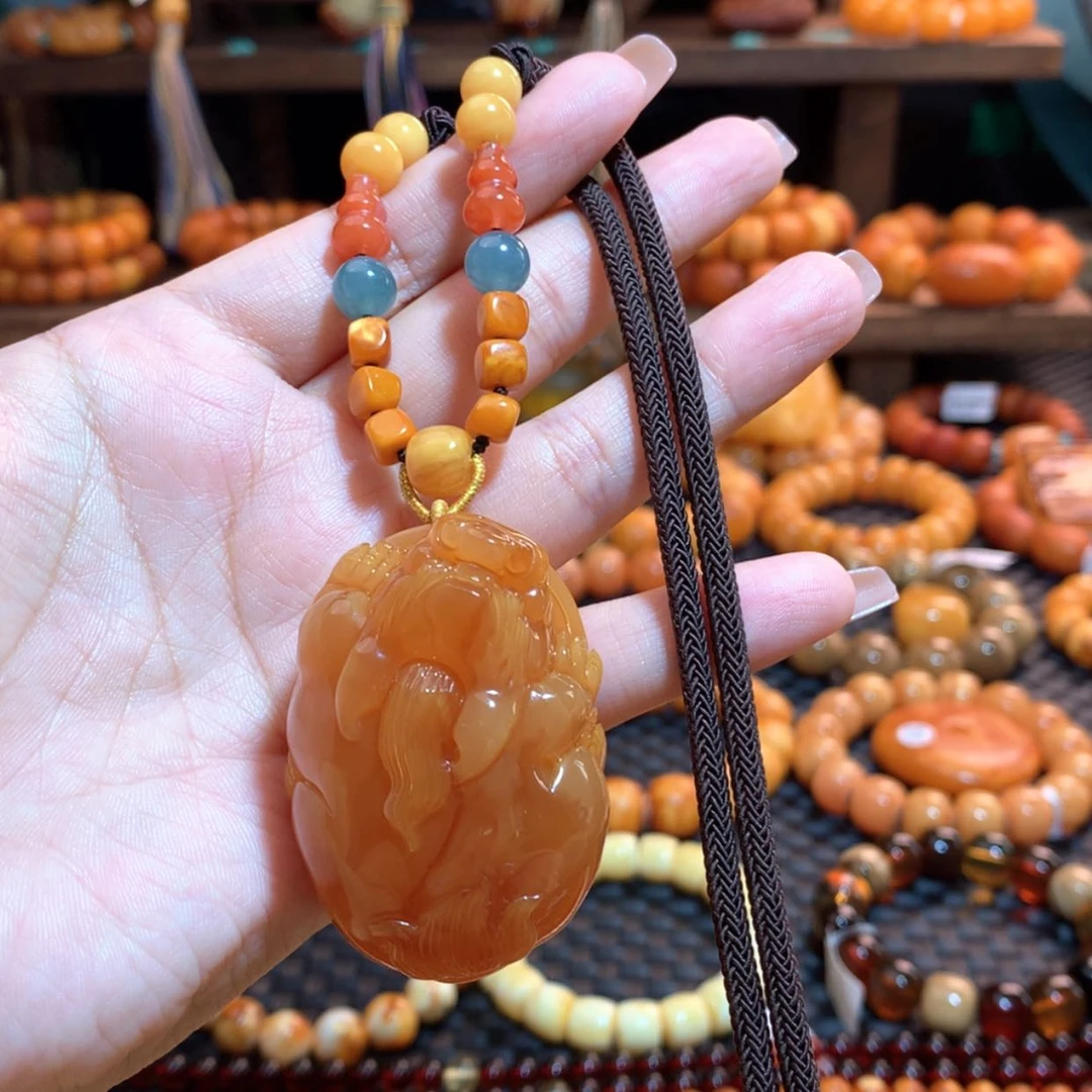【闪购商品】蜜蜡吊坠(赠链)未镶嵌蜜蜡吊坠