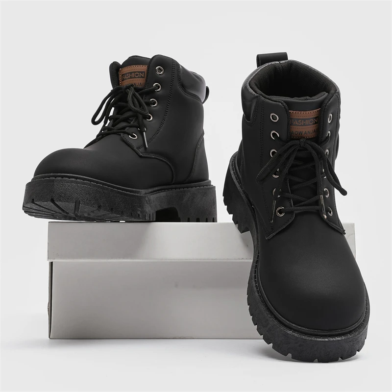 独立设计师品牌原创小众高街大头马丁靴男鞋增高厚底英伦风朋克