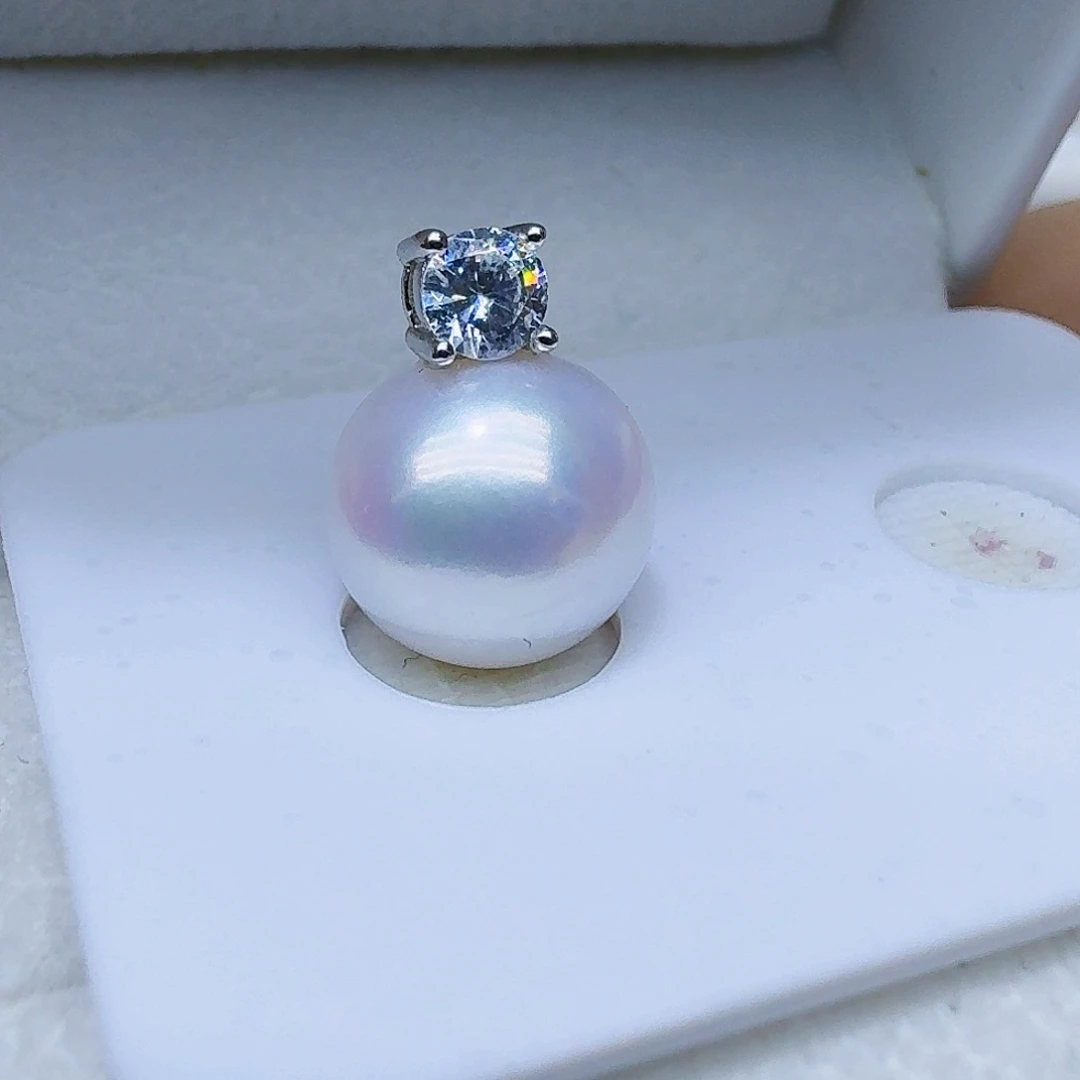 颈饰银S925镶嵌淡水珍珠10.6mm