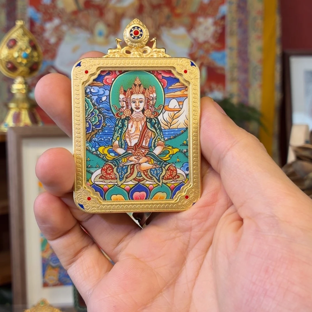 路***法吊坠大日如来手绘大师工