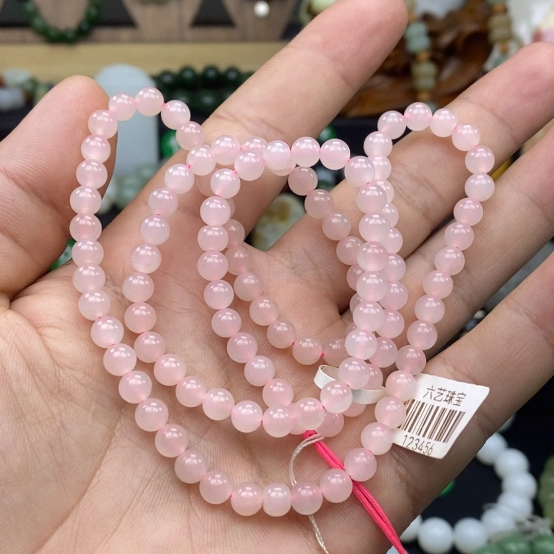 和田玉颈饰未镶嵌藕粉卡6