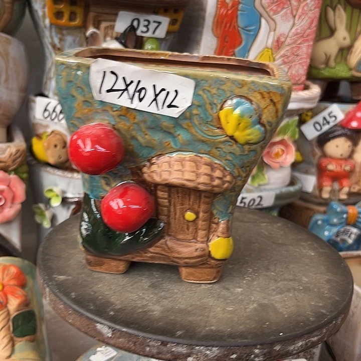 粗陶材质多肉花盆