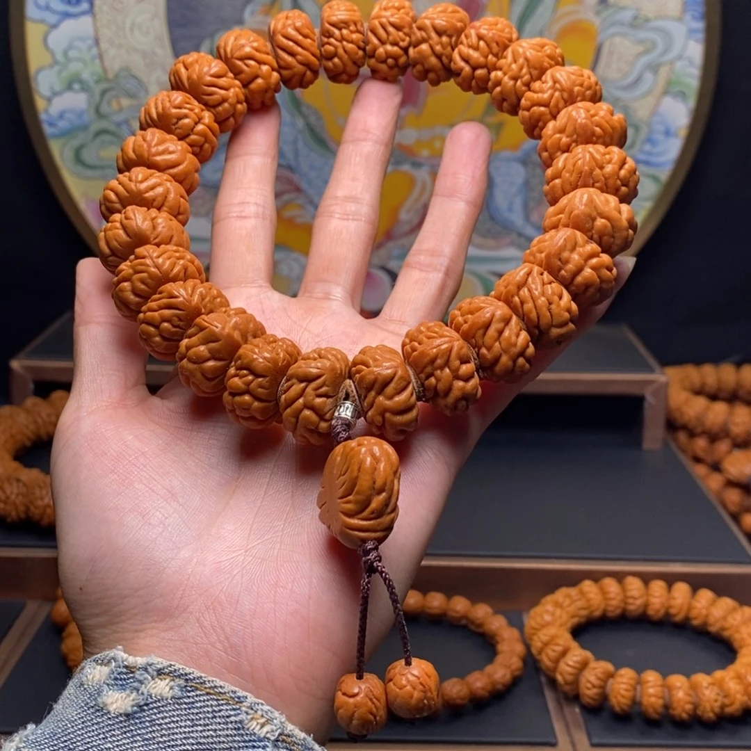 手串桃核龙纹桃核豹子头