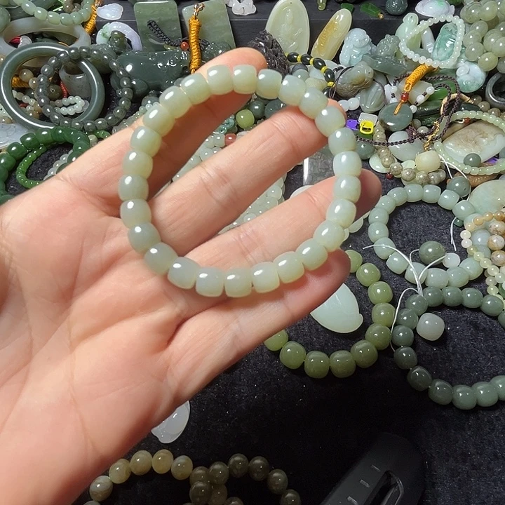 和田玉未镶嵌手链8