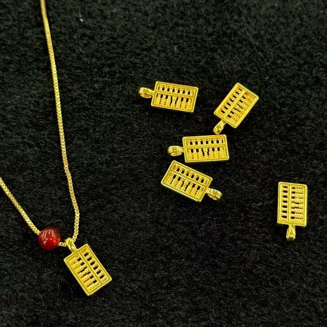 【小梁总】足金算盘玛瑙吊坠-赠链（发一）