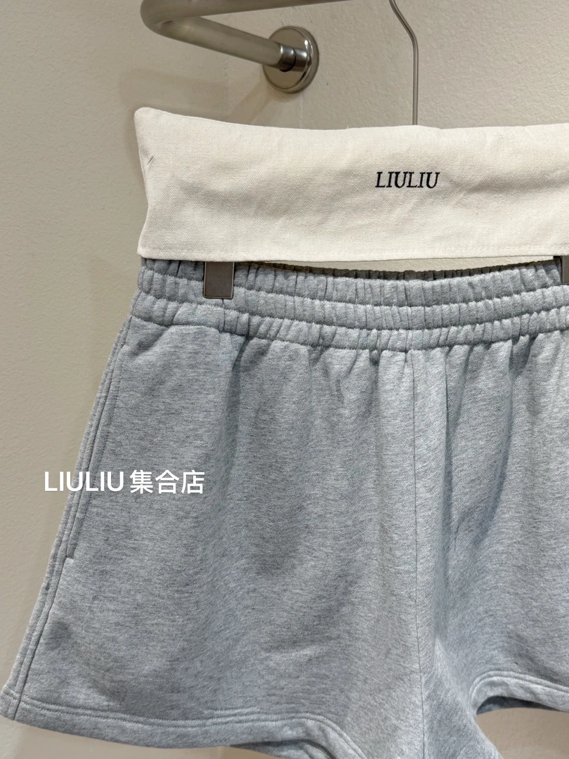 高品 灰色抽绳短裤 (NO退NO换)