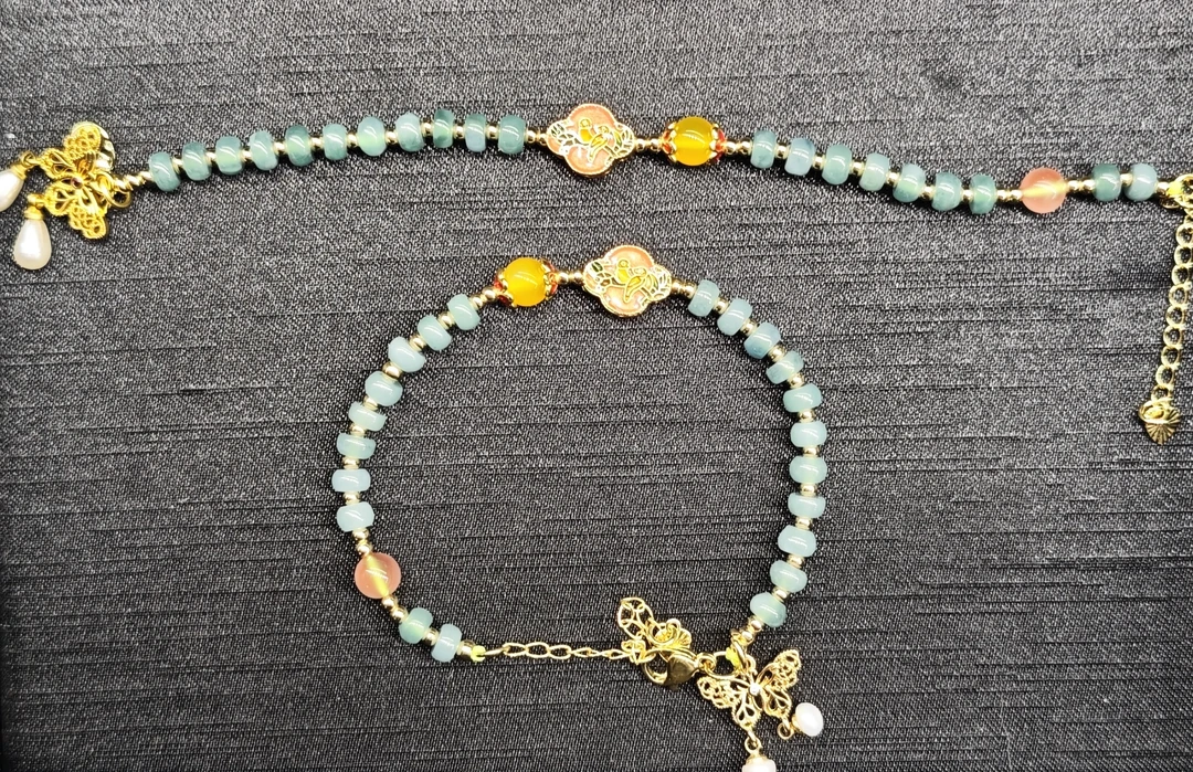 【大美手镯】翡翠手链合金镶-560910-多样性发一