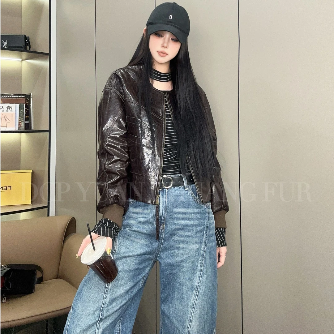 【DCP•Flagship store】85161-B 2025新款时尚绵羊皮外套