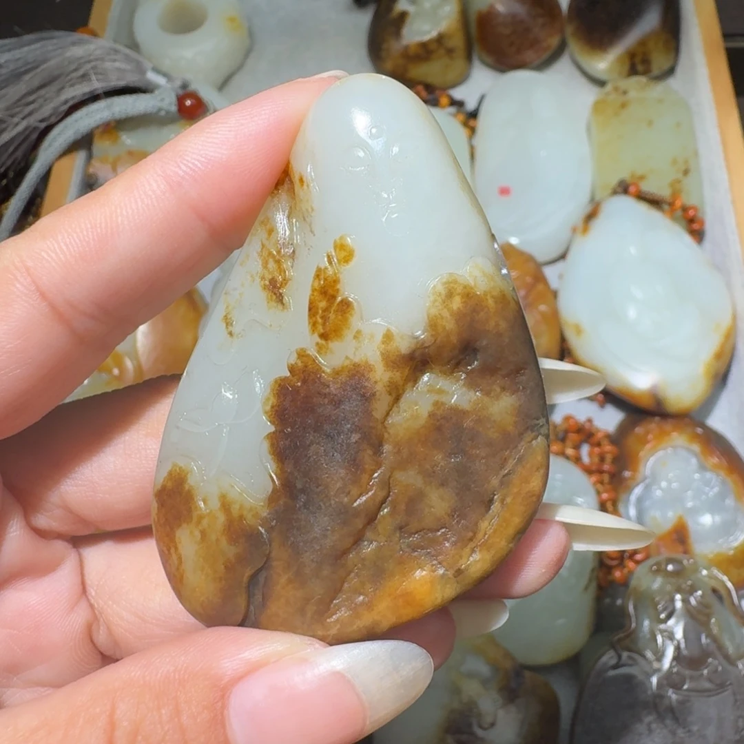 和田玉未镶嵌吊坠(不含链)