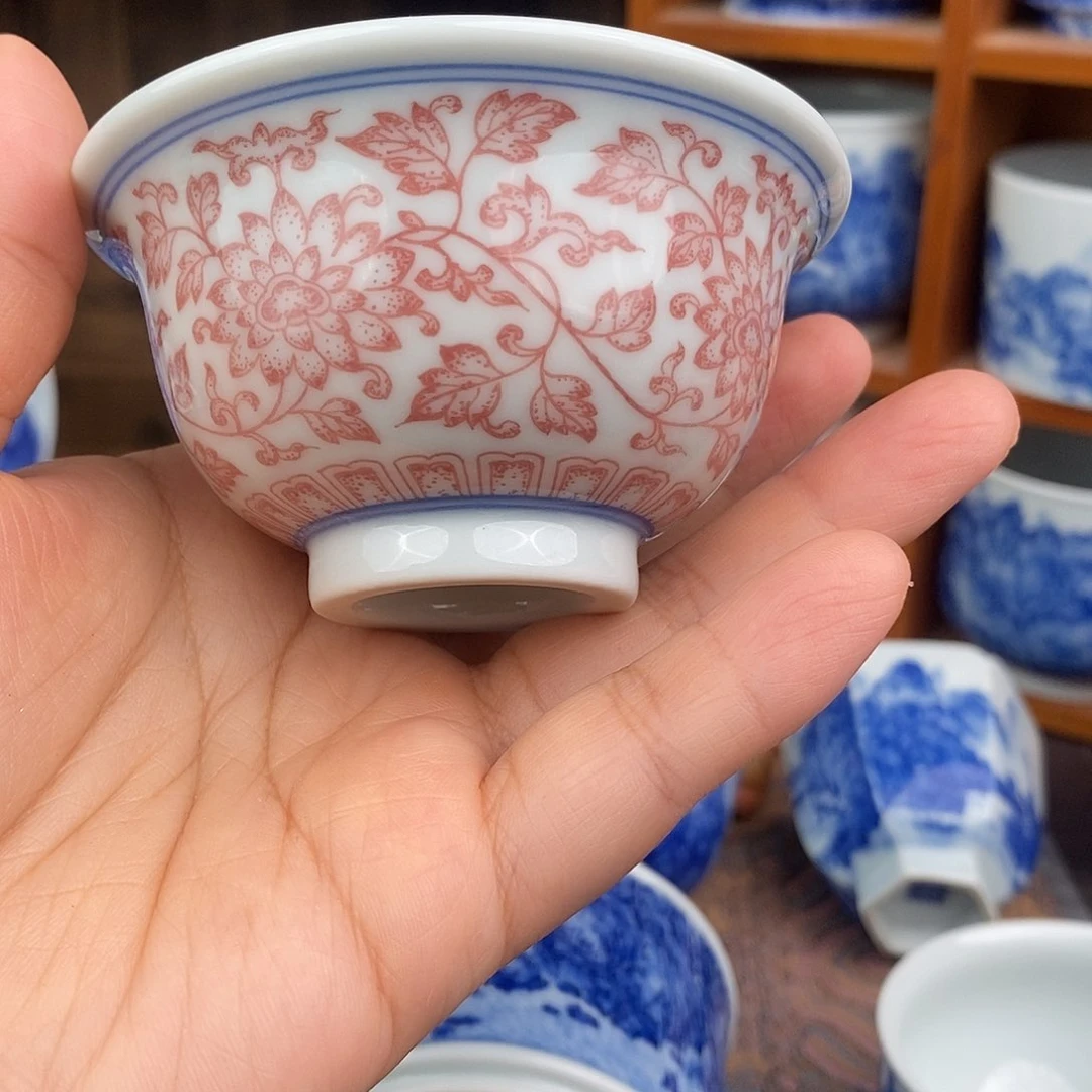 杯缠枝莲 一笔一墨 叩玉山房