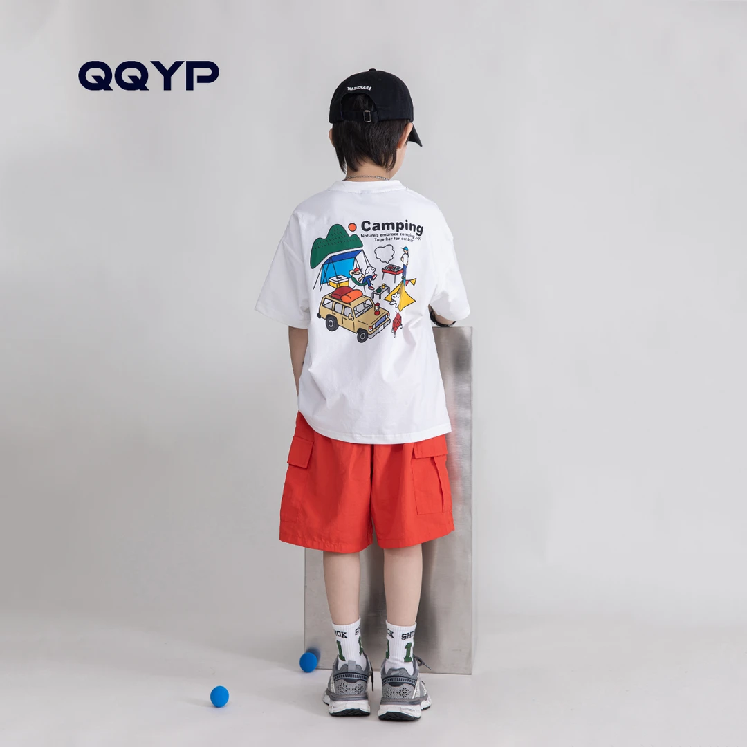 男童短袖T恤2025夏装新款儿童洋气圆领打底衫中大童半袖体恤