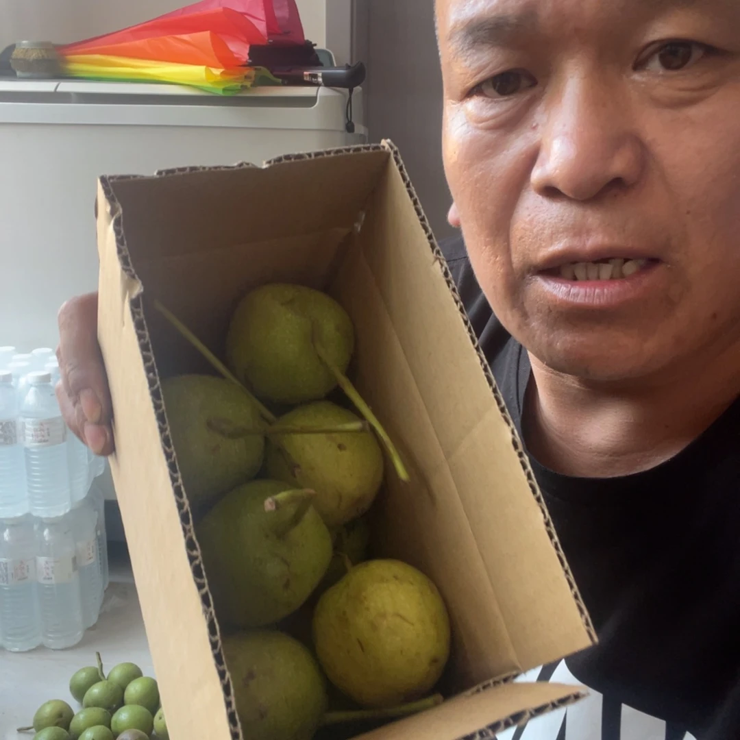 文玩核桃吊坠四座楼青皮包熟不退
