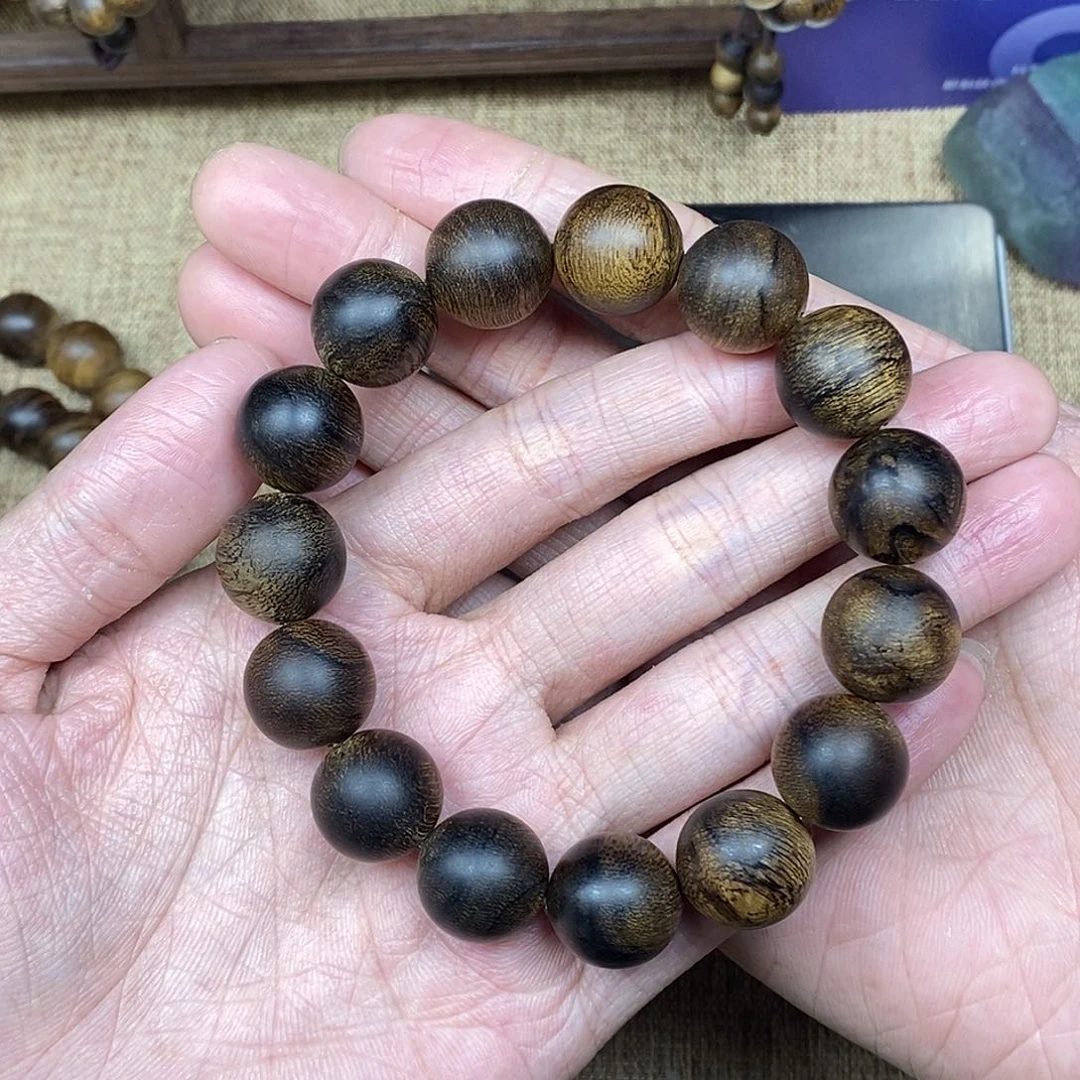 沉香手串越南芽庄白棋楠