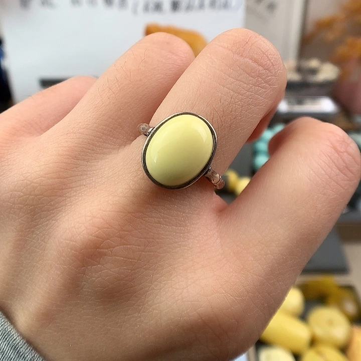 琥珀银S925镶嵌裸石