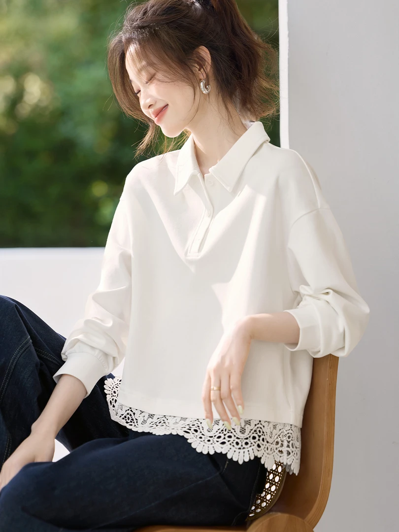 新款打底白色春秋气质设计感宽松长袖时尚洋气衬衣韩版小众衬衫女