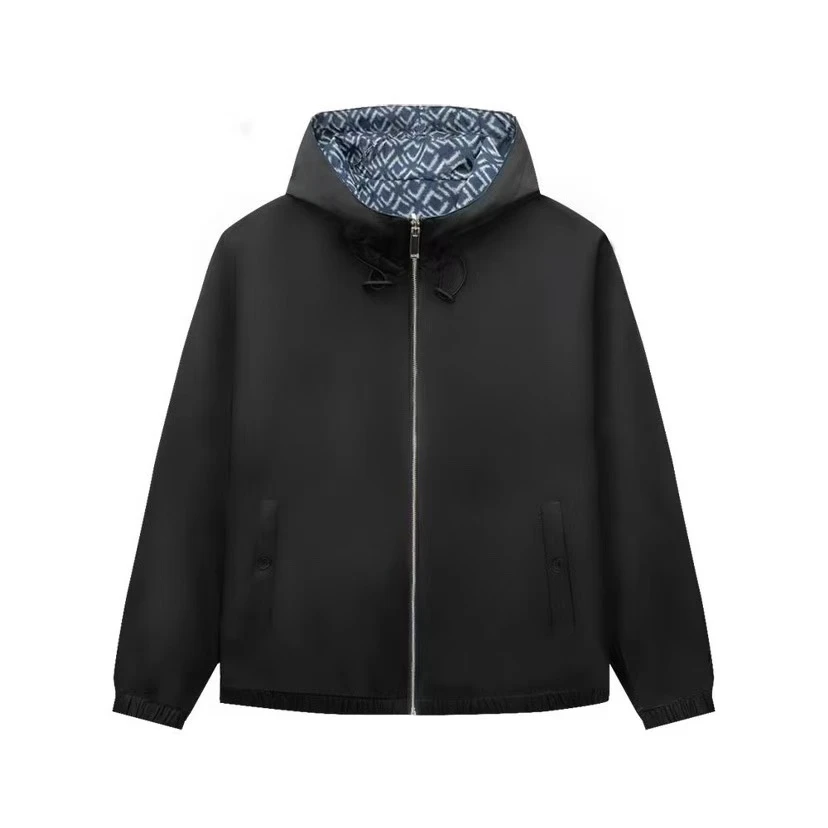 Dite/迪特 黑色连帽拉链双穿夹克 2461016