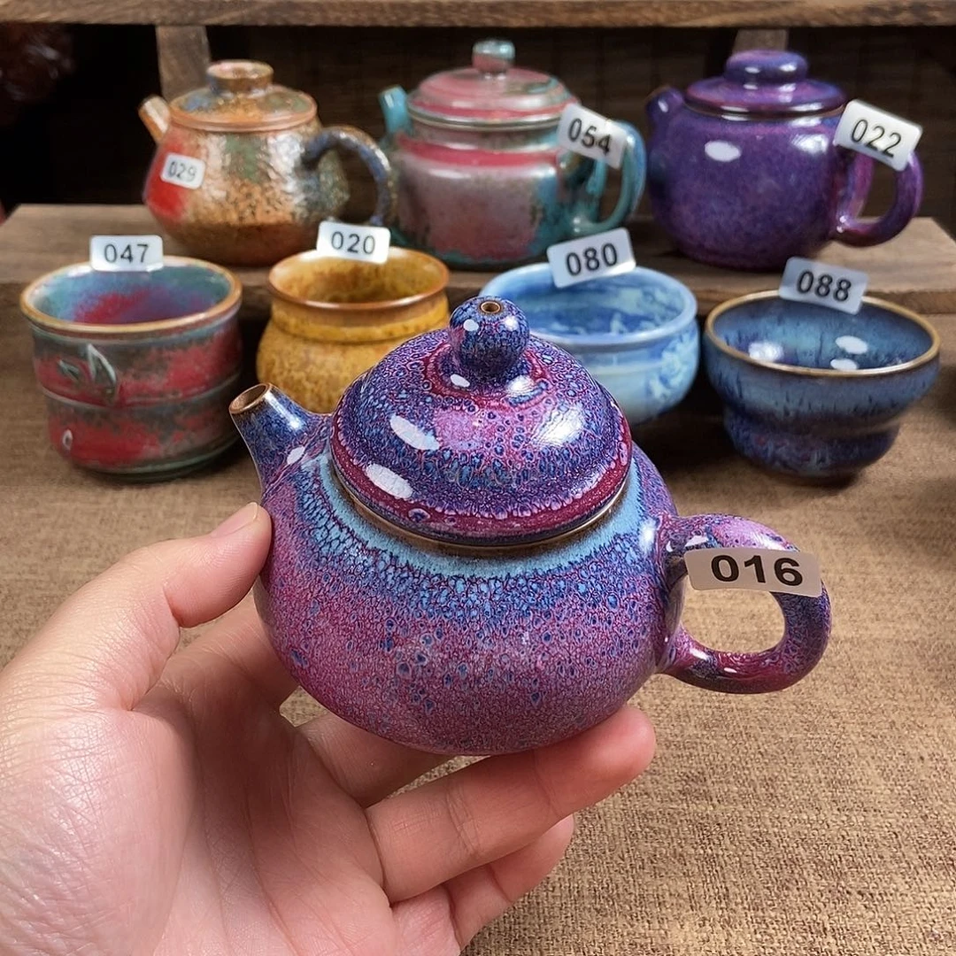 瓷片钧瓷茶壶茶具