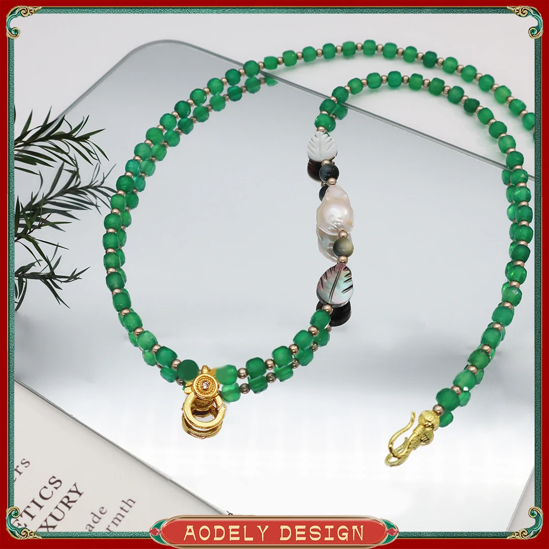 【绿系巴洛克唐卡配链】贝壳65cm毛衣链配链X-370
