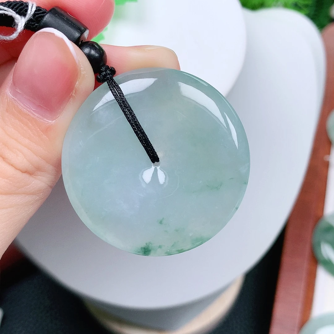 翡翠未镶嵌颈饰平安37.7-5.8