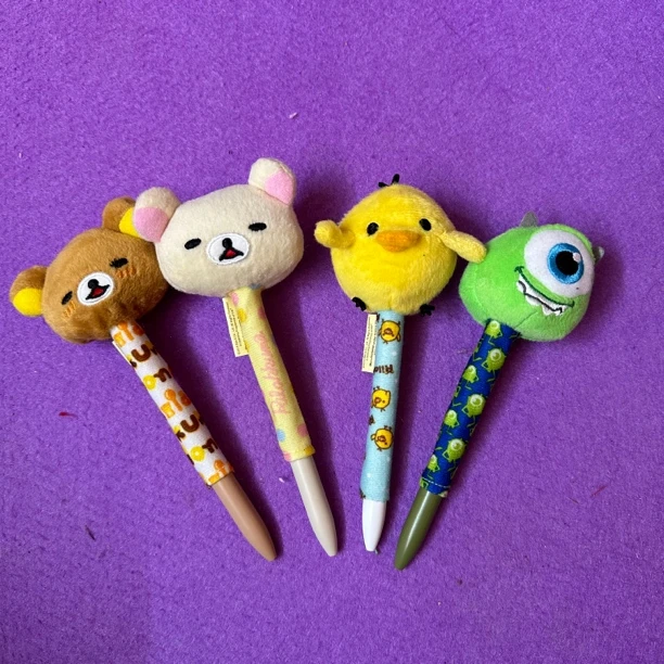 原版正品轻松熊可替换圆珠笔扭扭笔松弛熊头公仔笔