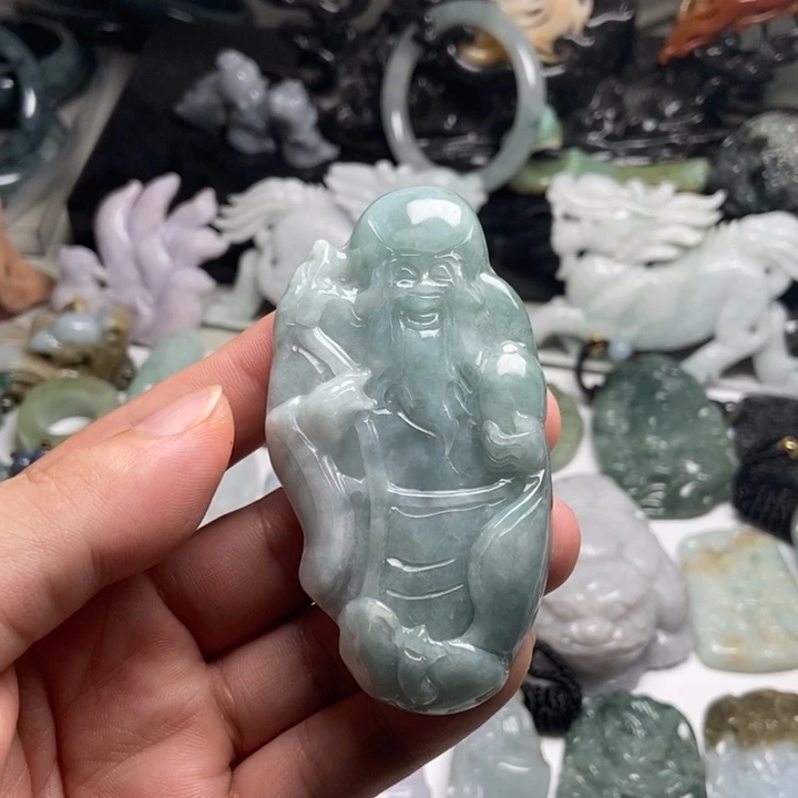 翡翠未镶嵌颈饰寿星43