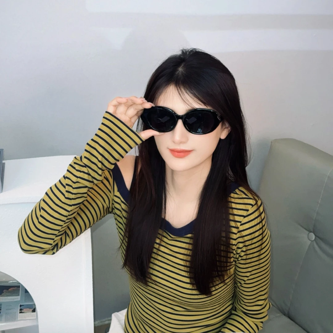 复古墨镜网红气质太阳镜猫眼欧美辣妹防晒眼镜高级显脸小