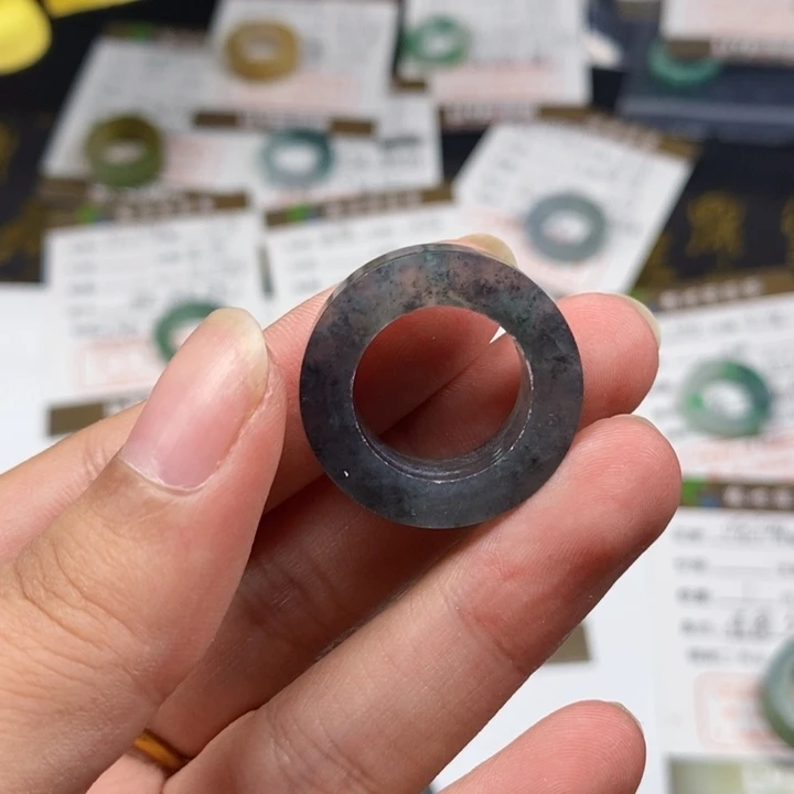 岚***球翡翠戒指未镶嵌023