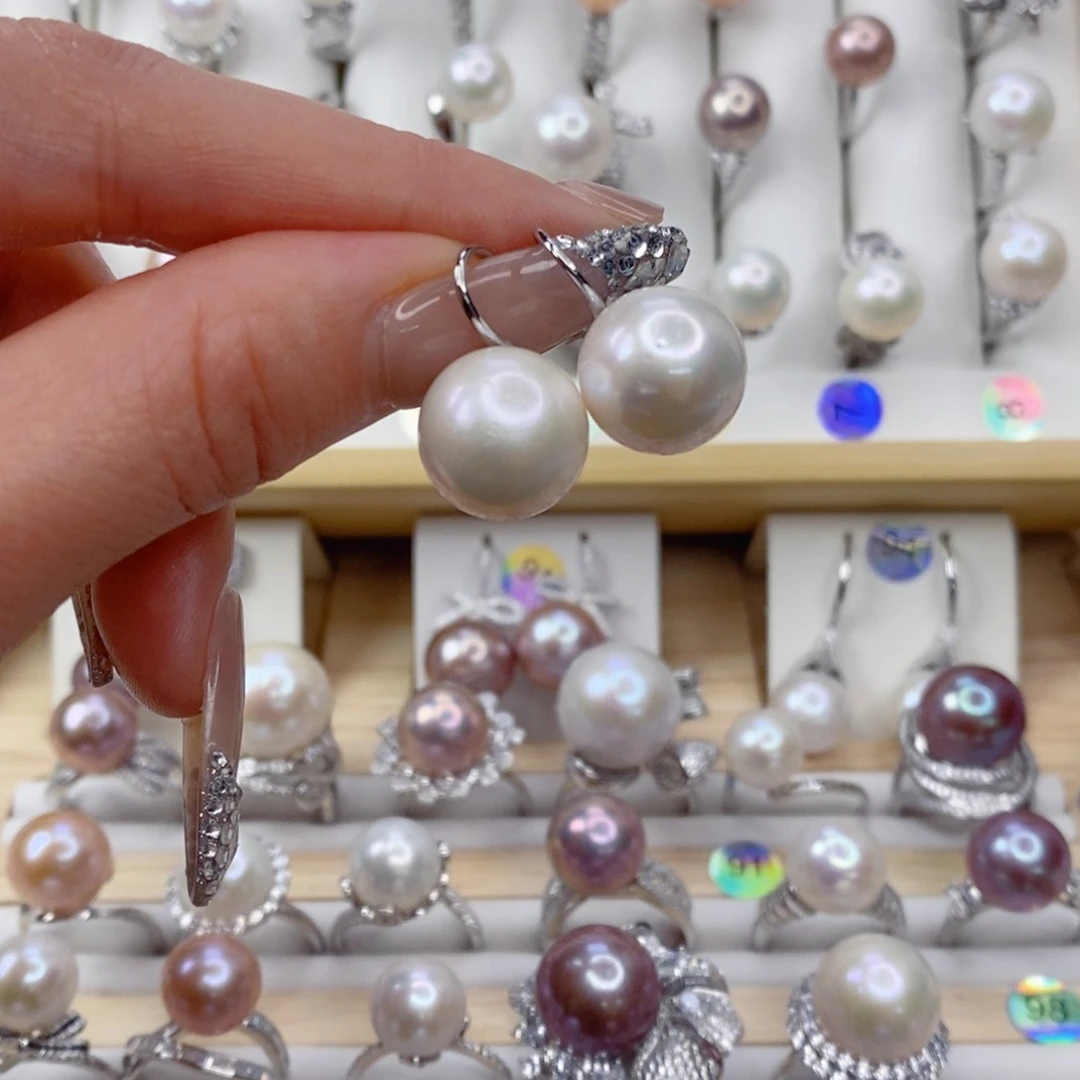 淡水珍珠耳饰合金