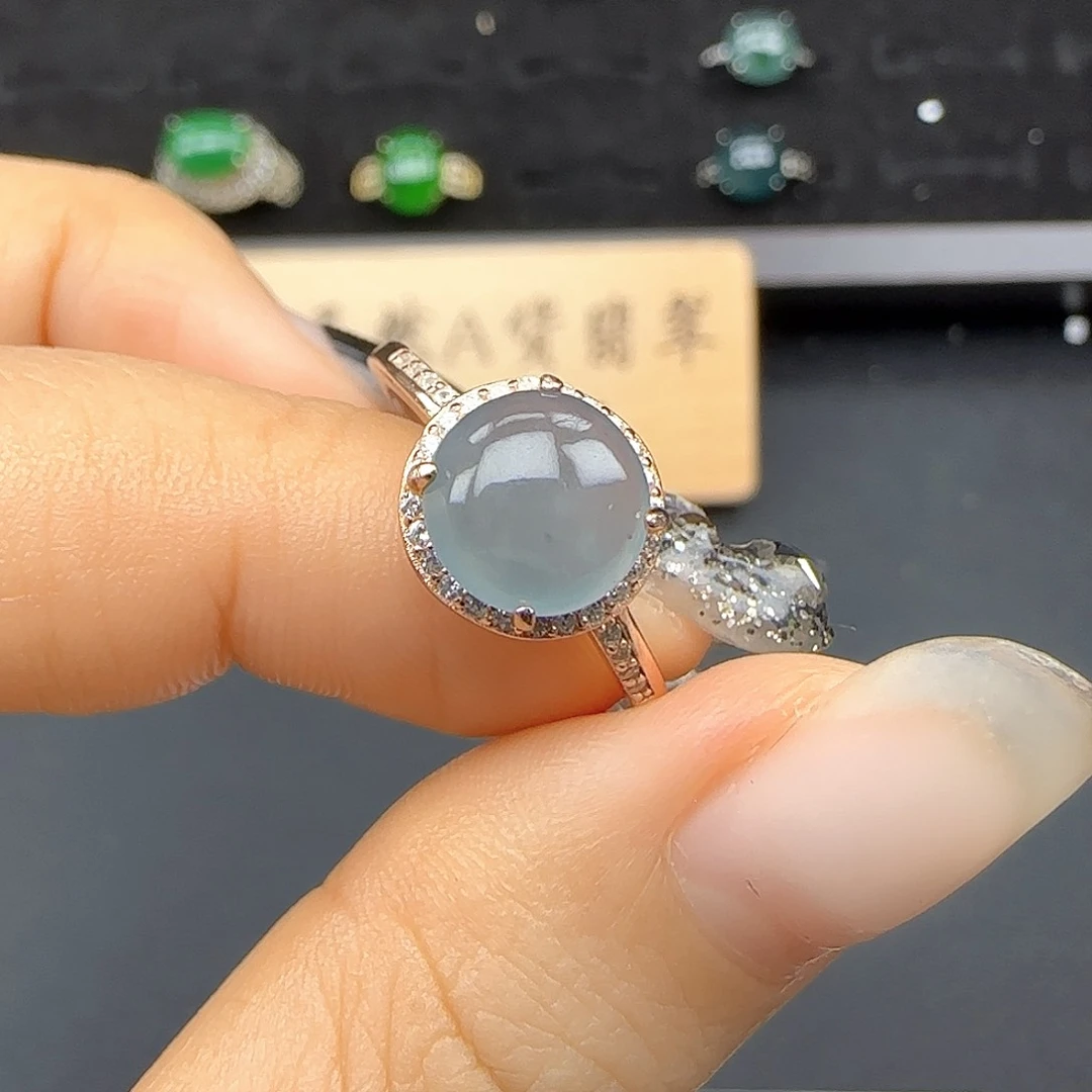 银S925镶嵌戒指翡翠