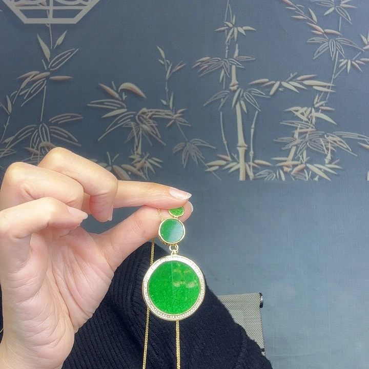 翡翠银S925镶嵌吊坠(赠链)特价