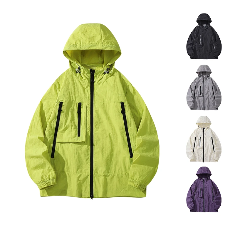 【温柔严选】夏季情侣连帽外套透气皮肤单层薄款户外防晒衣UPF50+