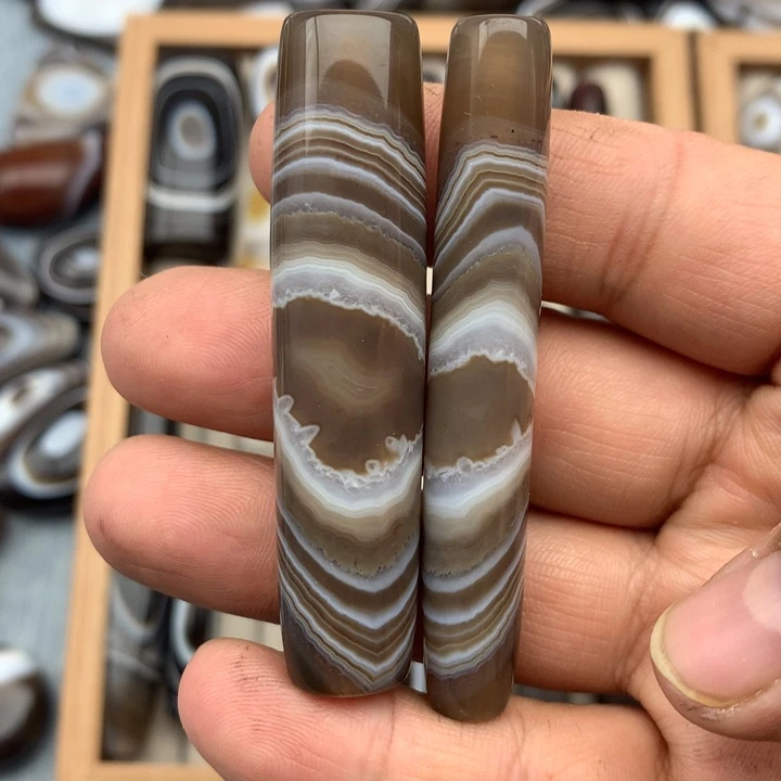 黑***豹玛瑙/玉髓合金颈饰