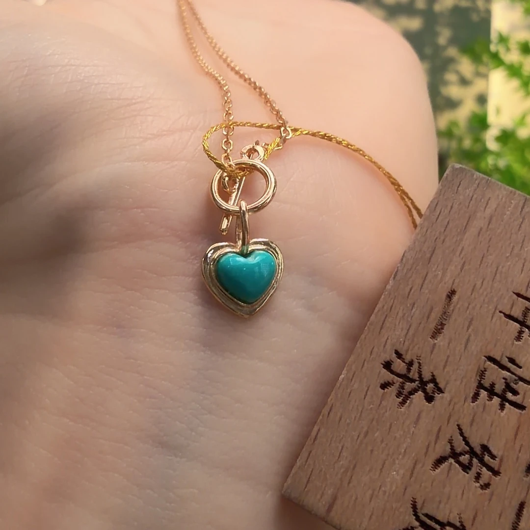 绿松石银S925镶嵌颈饰